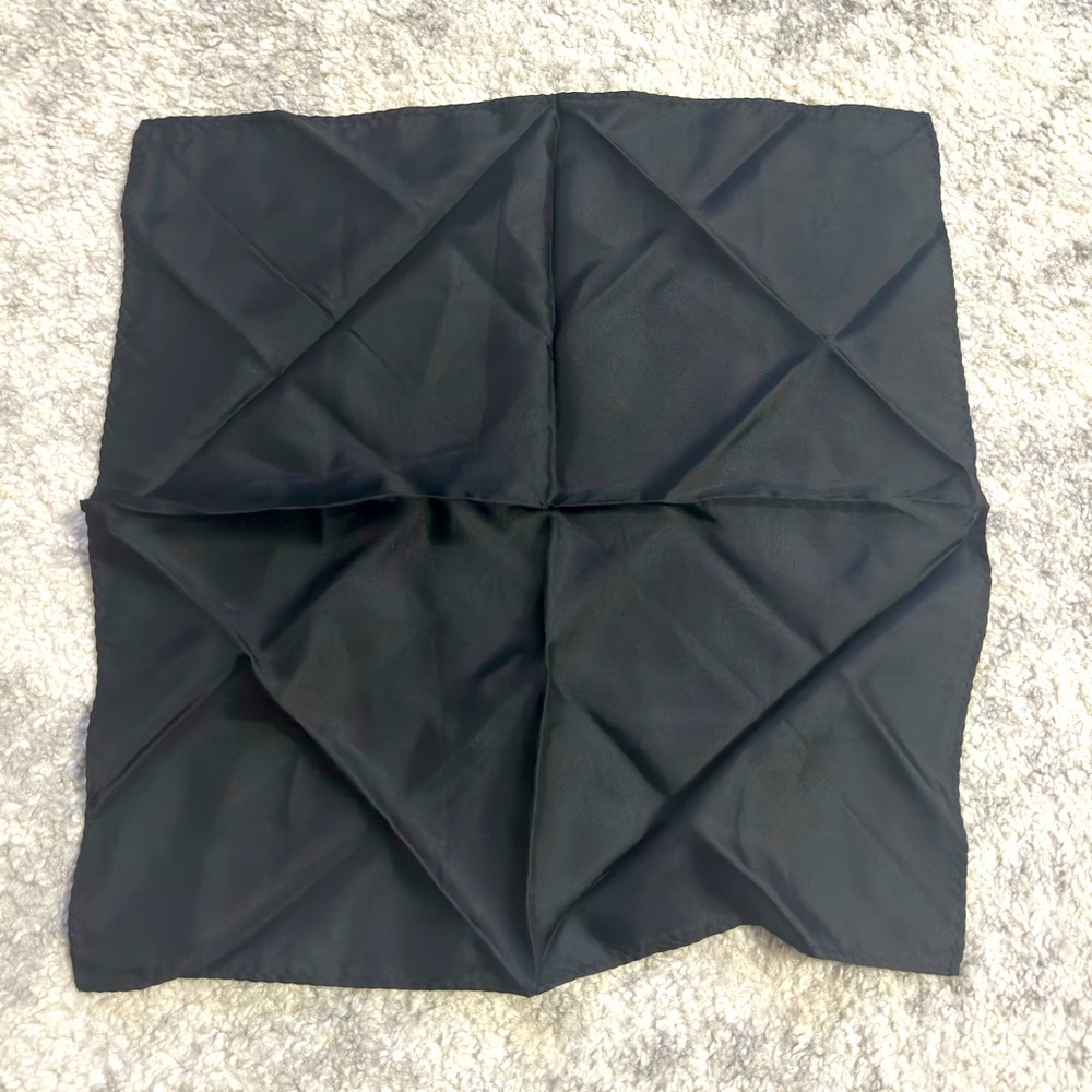 Large Black Pocket Square
